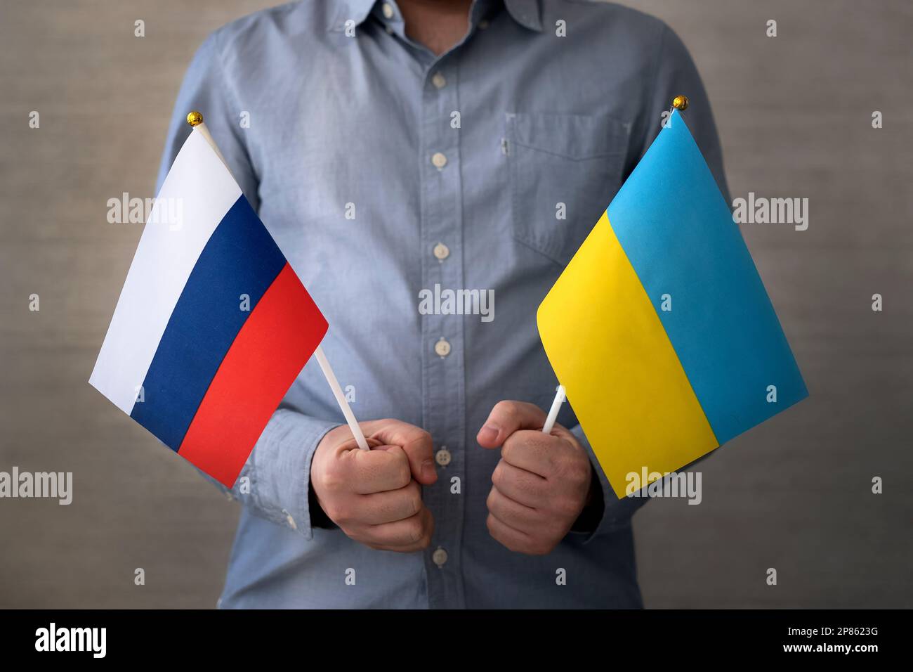 La scelta è tra Ucraina e Russia. Scelta del percorso di sviluppo del concetto. Sostegno militare delle parti in conflitto. il referendum, Foto Stock