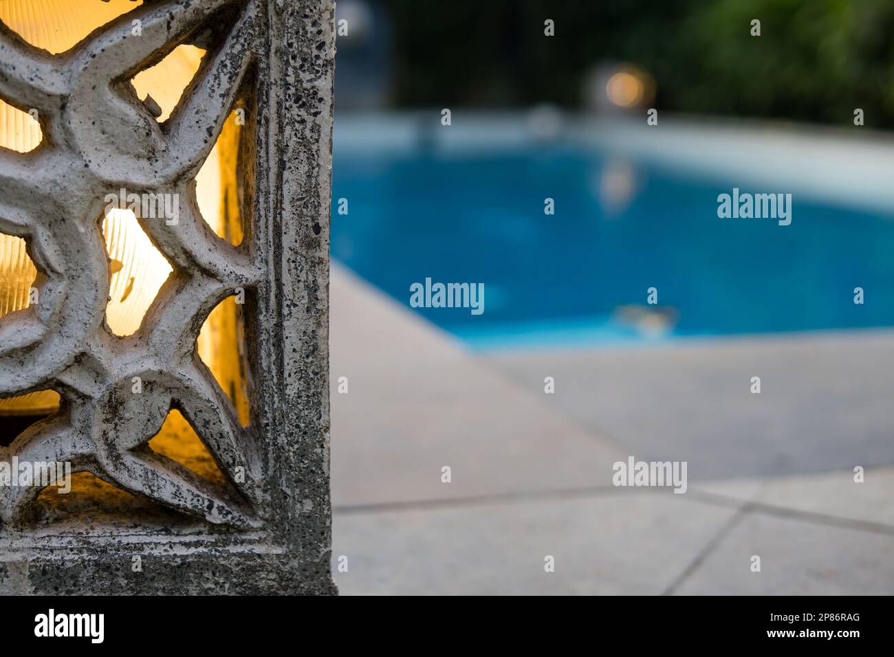 Piscina privata in una villa di Goan Foto Stock