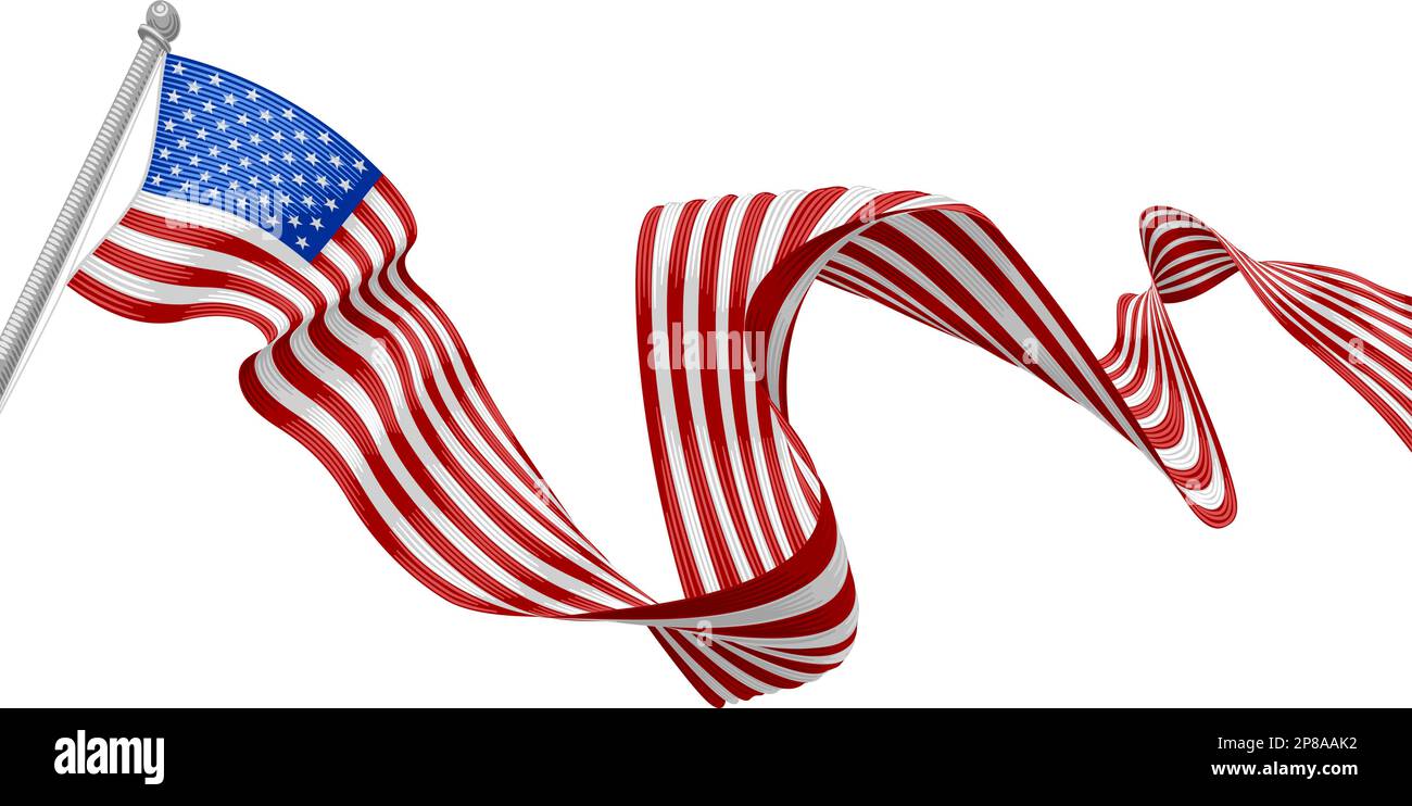 Bandiera americana Design Illustrazione Vettoriale