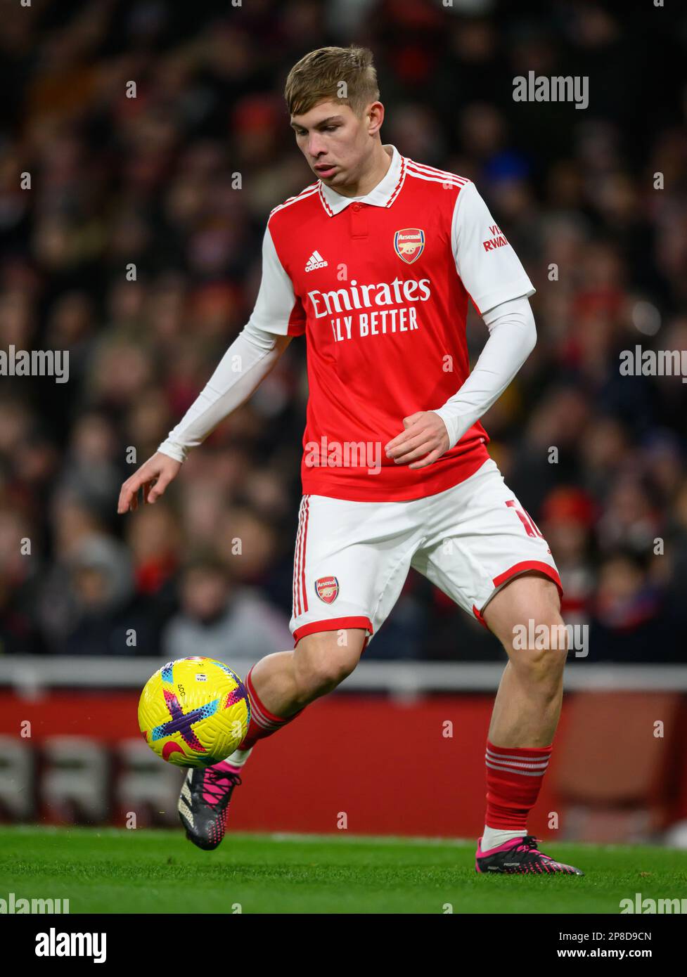 01 Mar 2023 - Arsenal / Everton - Premier League - Emirates Stadium Emile Smith Rowe dell'Arsenal durante la partita della Premier League all'Emirates Stadium, Londra. Foto : Mark Pain / Alamy Live News Foto Stock