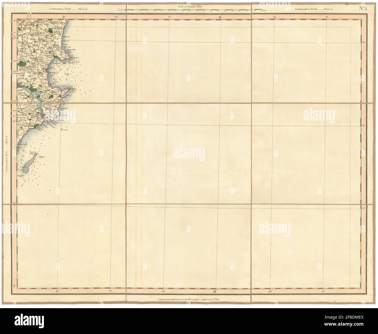 LA RIVIERA INGLESE. Torbay e Dartmouth. South Hams. Se Devon. Mappa CARY 1832 Foto Stock