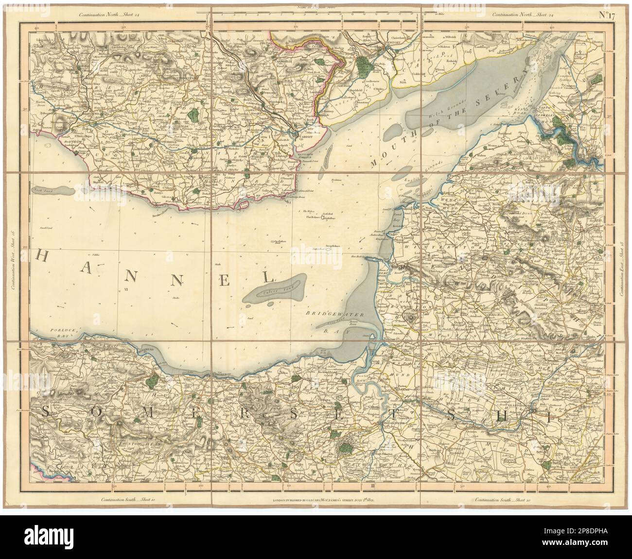 Mappa antica di bristol Immagini senza sfondo e Foto Stock ritagliate