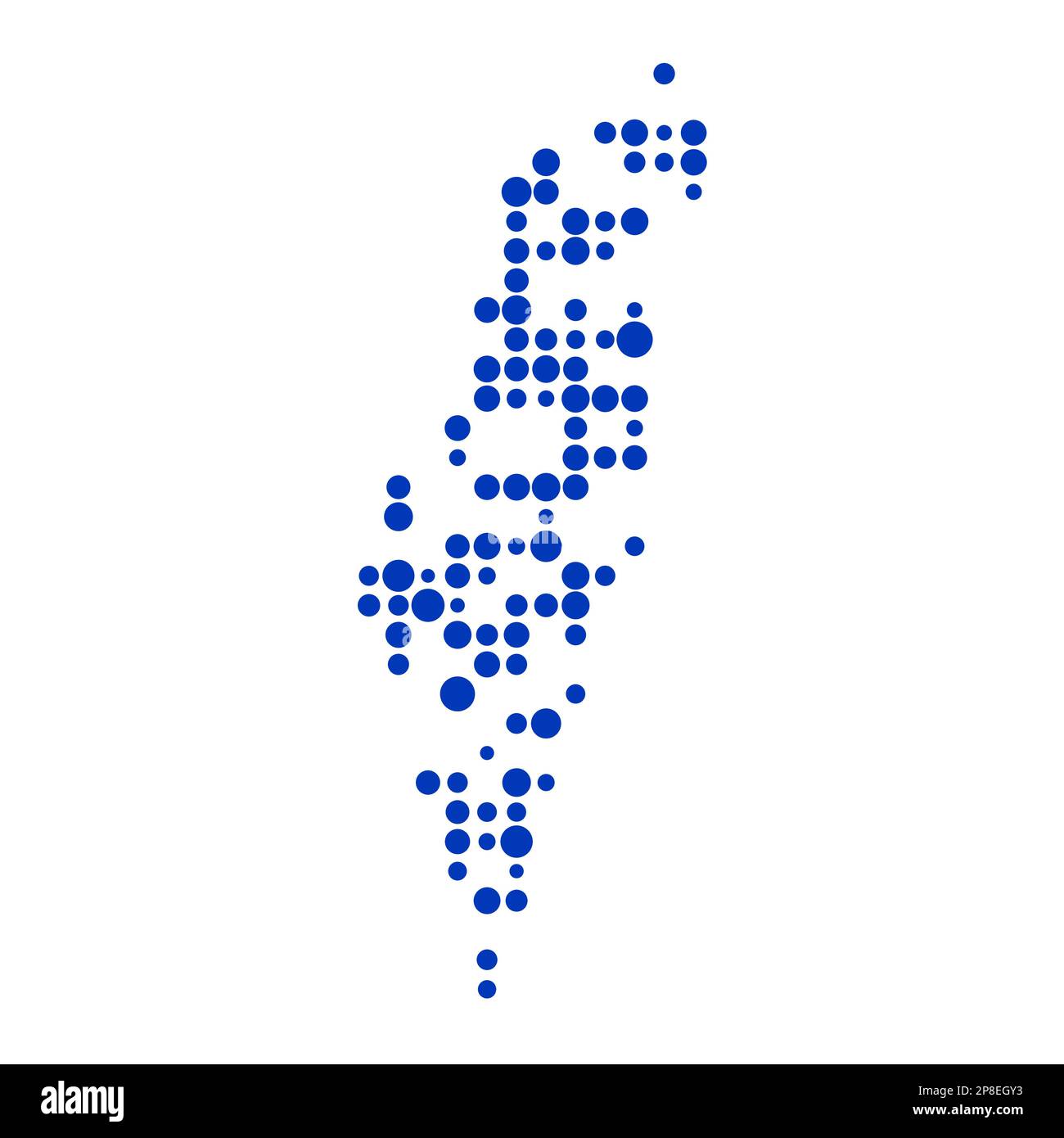 Israele mappa Silhouette pixelated modello generativo illustrazione Illustrazione Vettoriale