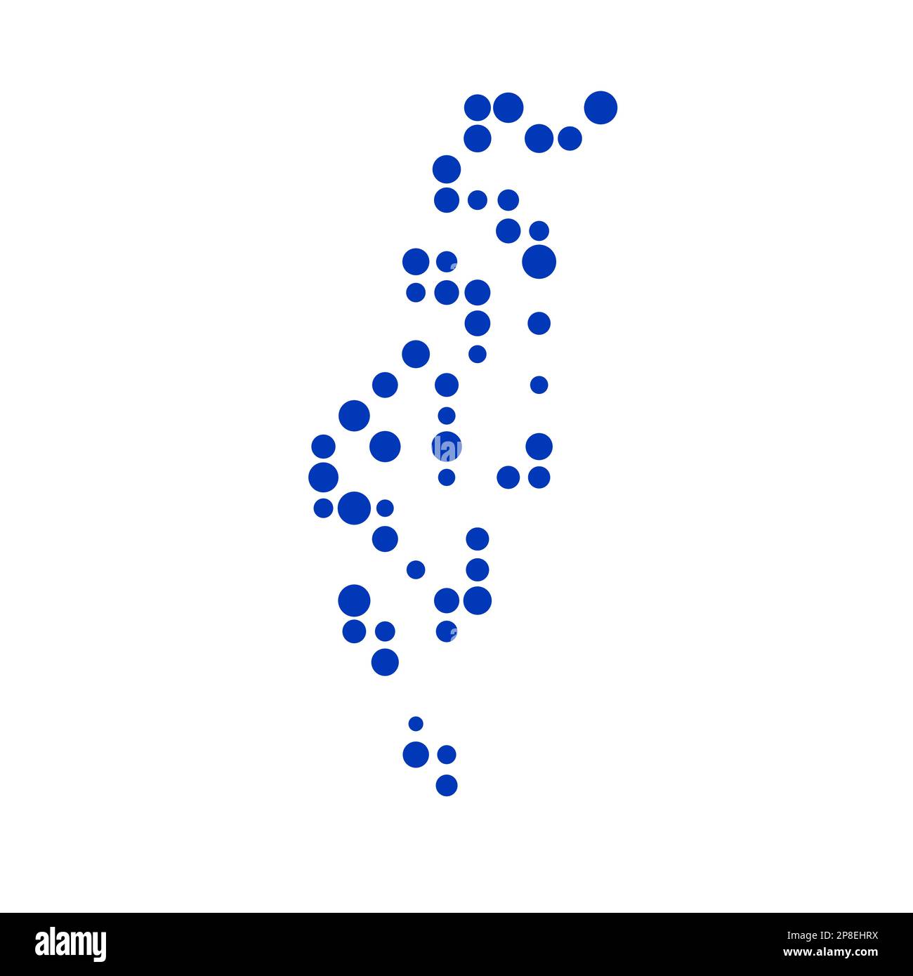 Israele mappa Silhouette pixelated modello generativo illustrazione Illustrazione Vettoriale