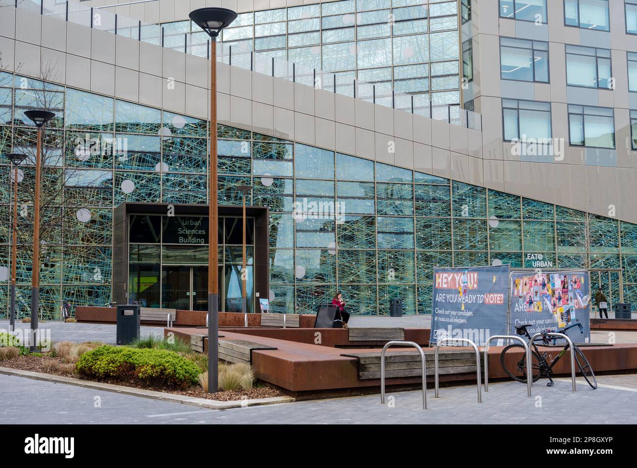 L'Urban Science Building dell'Università di Newcastle al Newcastle Helix Science Park - centro di ricerca innovativo a Newcastle upon Tyne, Regno Unito Foto Stock