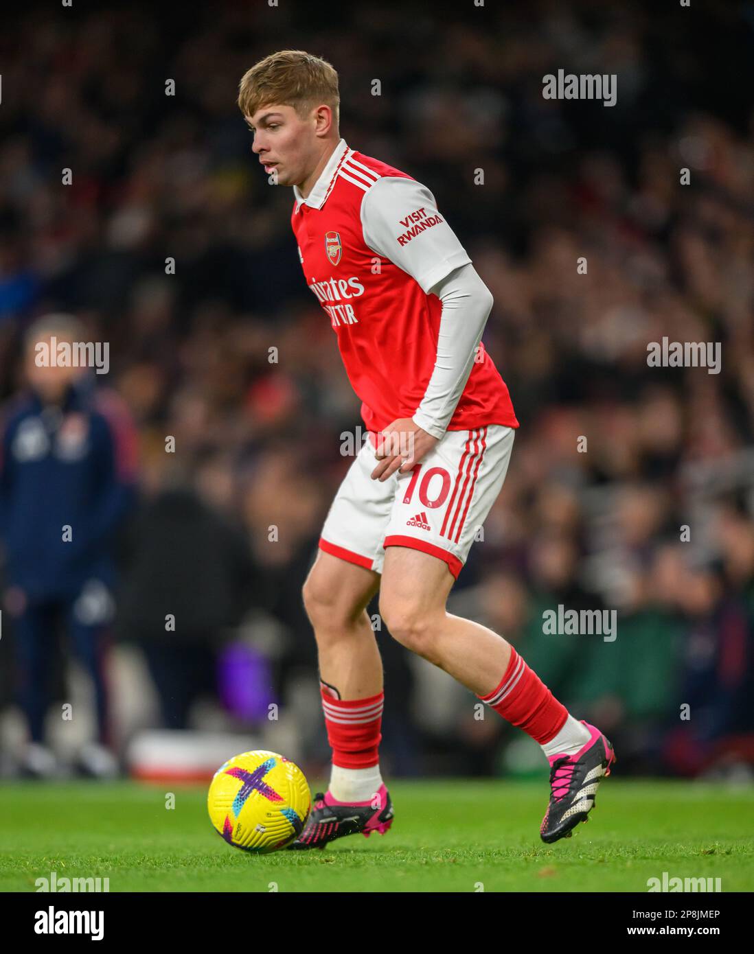 Londra, Regno Unito. 01st Mar, 2023. 01 Mar 2023 - Arsenal / Everton - Premier League - Emirates Stadium Emile Smith Rowe dell'Arsenal durante la partita della Premier League all'Emirates Stadium, Londra. Picture Credit: Notizie dal vivo su Mark Pain/Alamy Foto Stock