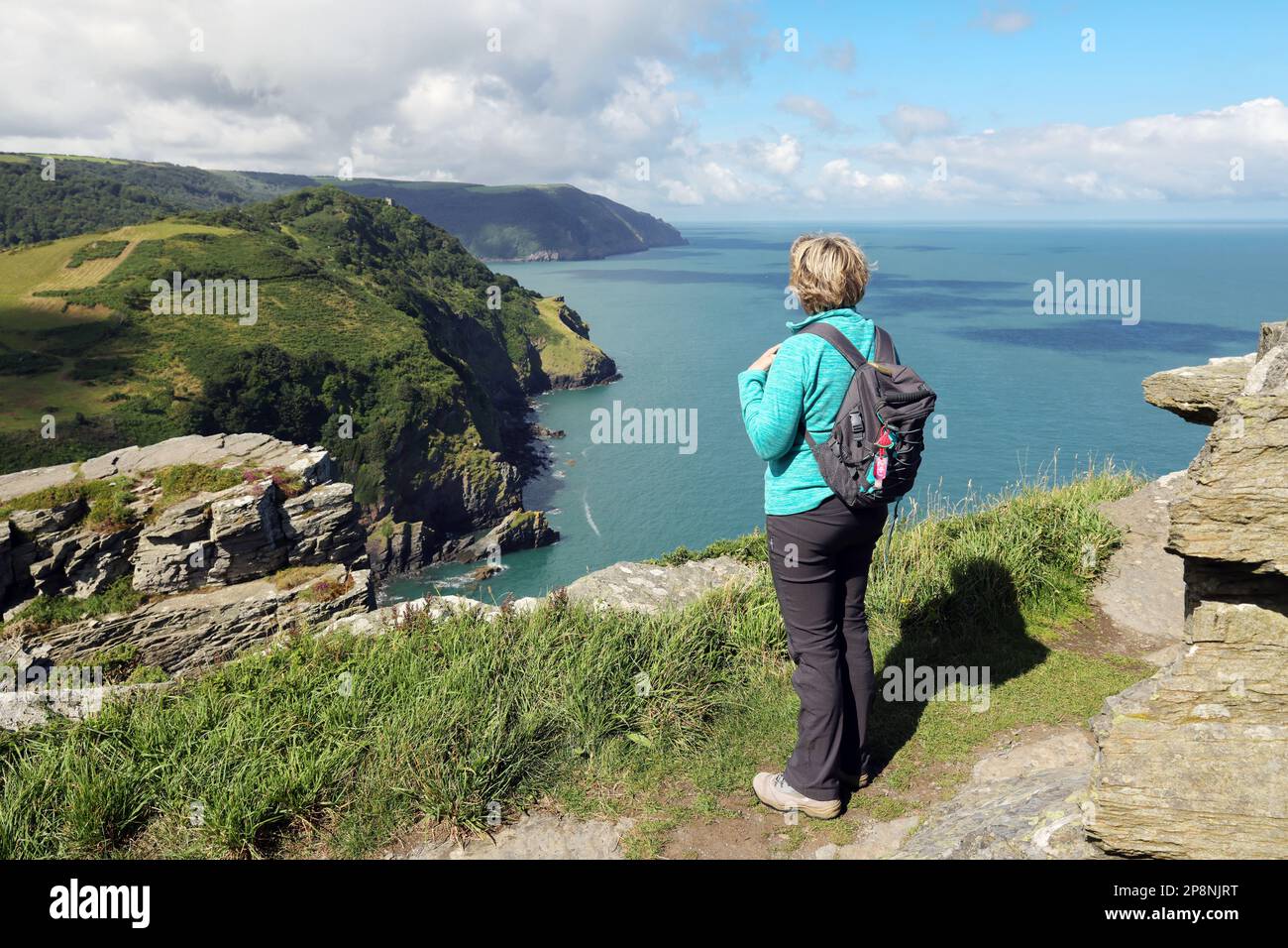 Visualizzazione della linea costiera del Devon Foto Stock