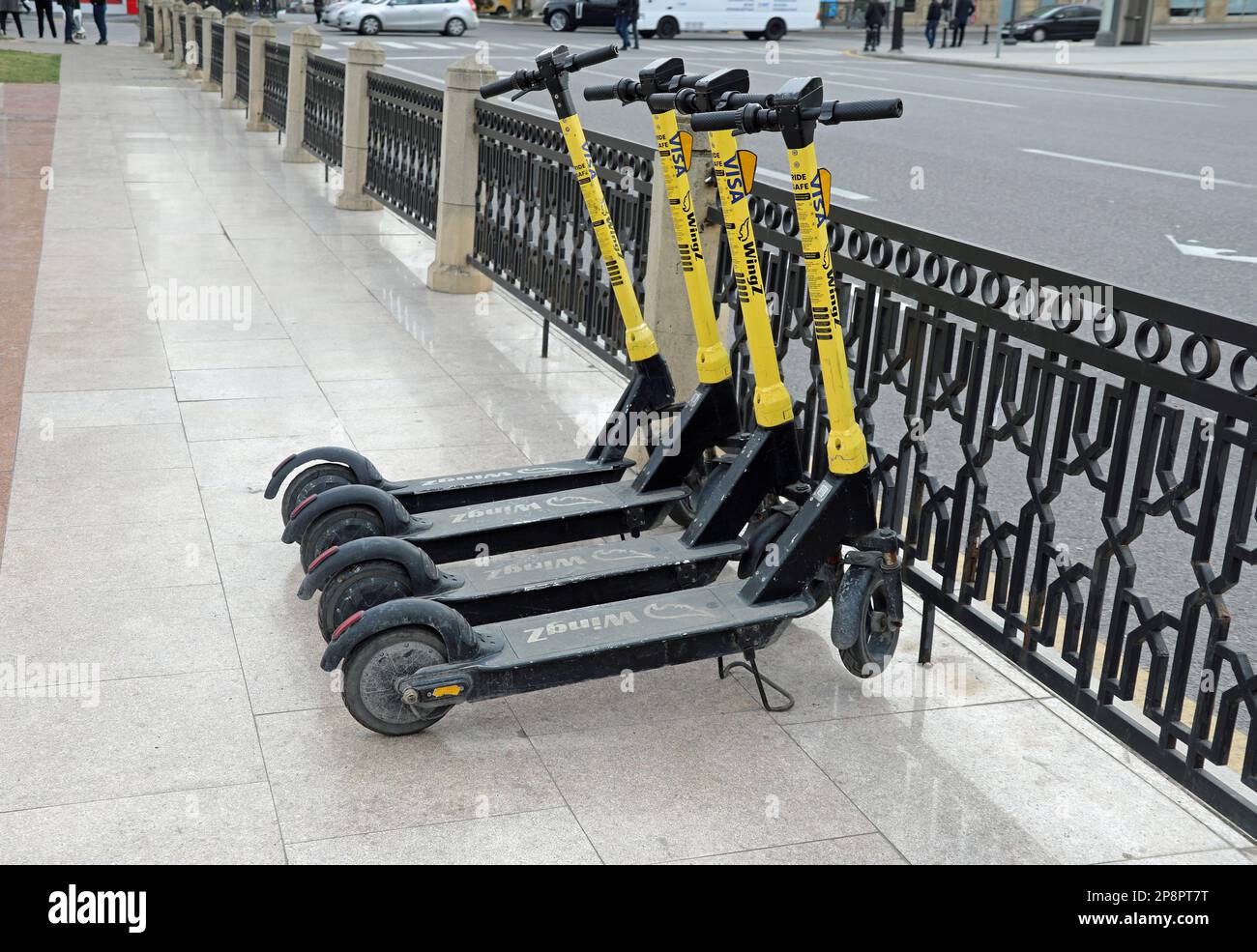 Wingz noleggio scooter a Baku Foto Stock
