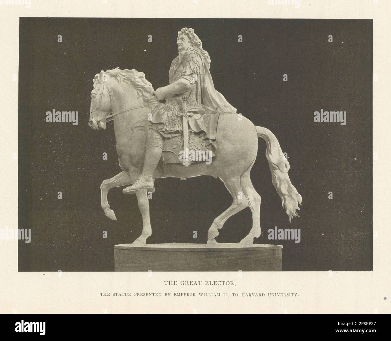 La Grande Statua Elettrice donata dall'imperatore Guglielmo II all'Università di Harvard 1907 Foto Stock