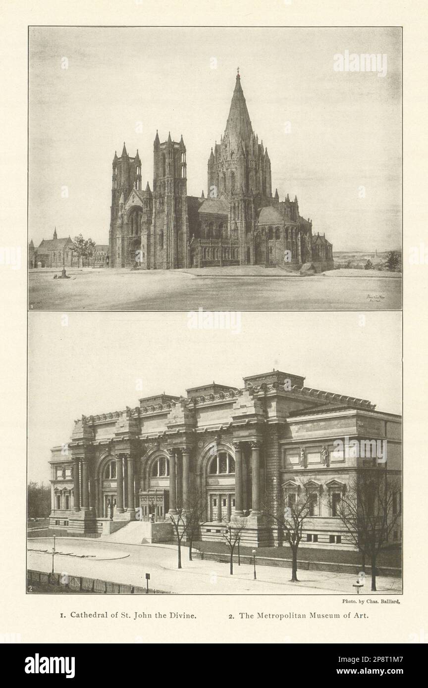 NEW YORK. Cattedrale di San Giovanni il Divino. Metropolitan Museum of Art 1907 Foto Stock