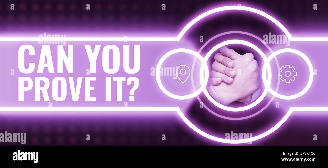 La visualizzazione dei segnali può dimostrarlo. Panoramica aziendale chiedendo a qualcuno prove o un tribunale di approvazione Foto Stock
