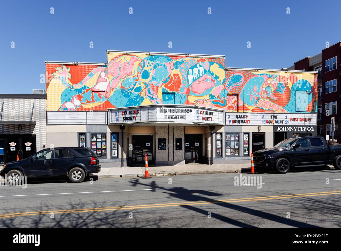 CHARLOTTE, NC-5 MARZO 2023: Quartiere di Noda. Il quartiere Teatro e Centro Culturale. Foto Stock