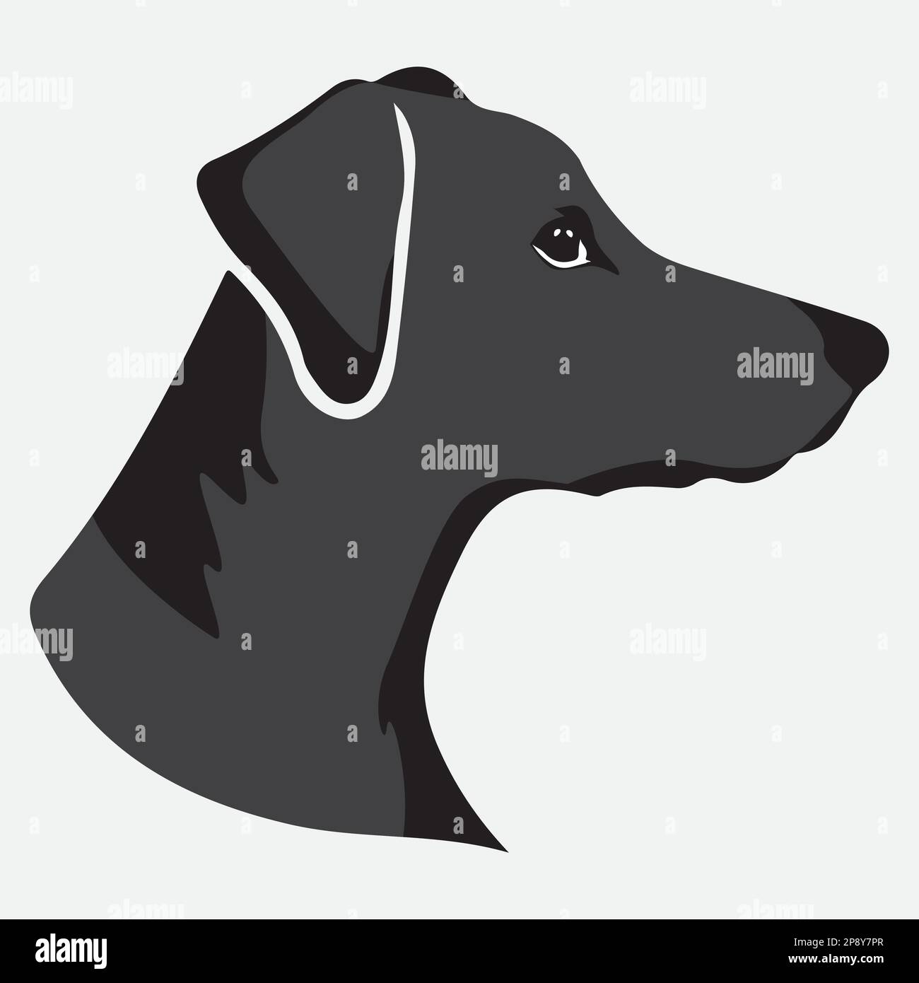 Illustrazione vettore icona testa di cane Illustrazione Vettoriale