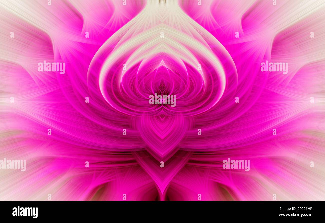 Frattale floreale colorato per creare un bellissimo sfondo astratto Foto Stock