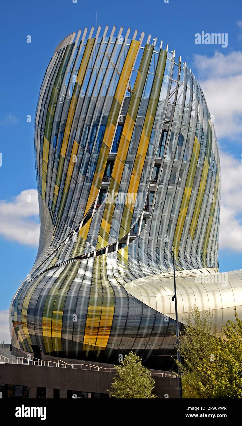 La Cite du vin museo, Bordeaux, Gironde, Francia Foto Stock