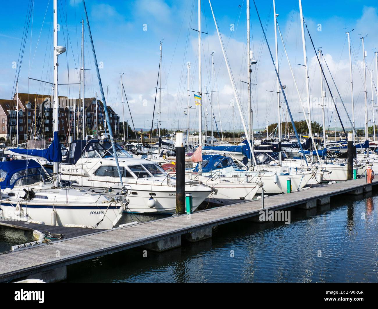 La marina di Weymouth in Dorset. Foto Stock