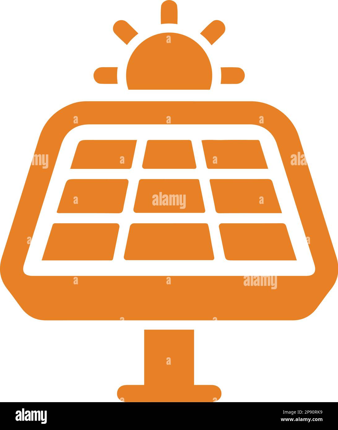 Icona pannello solare. Ideale per la progettazione e lo sviluppo