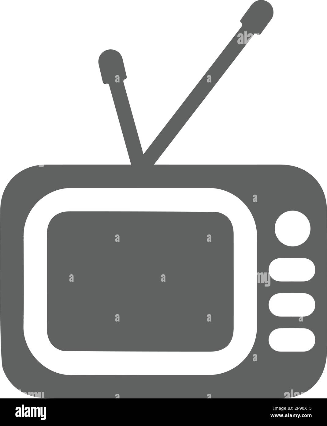 Intrattenimento, televisione, icona TV. Icona bella, meticolosamente progettata. Vettore ben organizzato e modificabile per qualsiasi utilizzo. Illustrazione Vettoriale