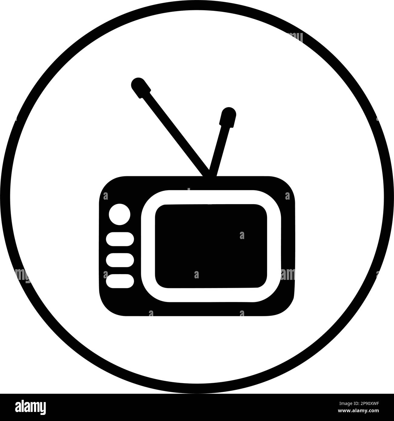 Intrattenimento, televisione, icona TV. Icona bella, meticolosamente progettata. Vettore ben organizzato e modificabile per qualsiasi utilizzo. Illustrazione Vettoriale