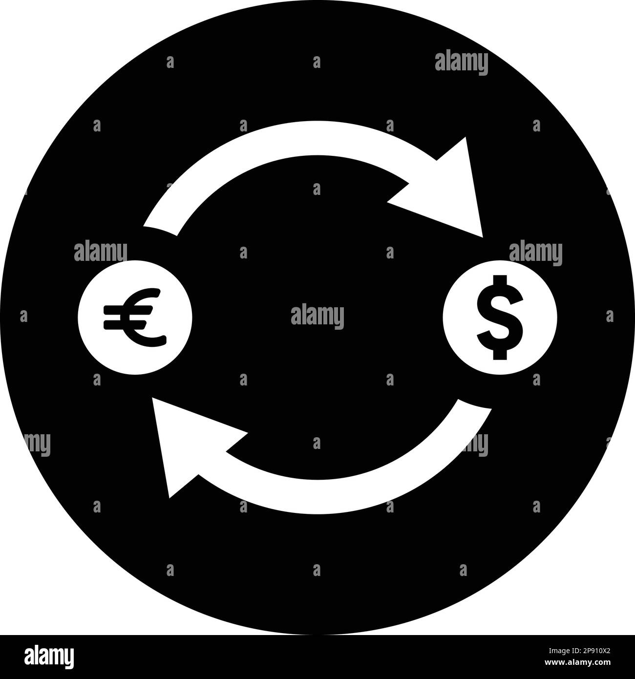 Icona di cambio valuta. EPS vettoriale modificabile. Progettazione meticolosa e vettore semplice ben organizzato Illustrazione Vettoriale