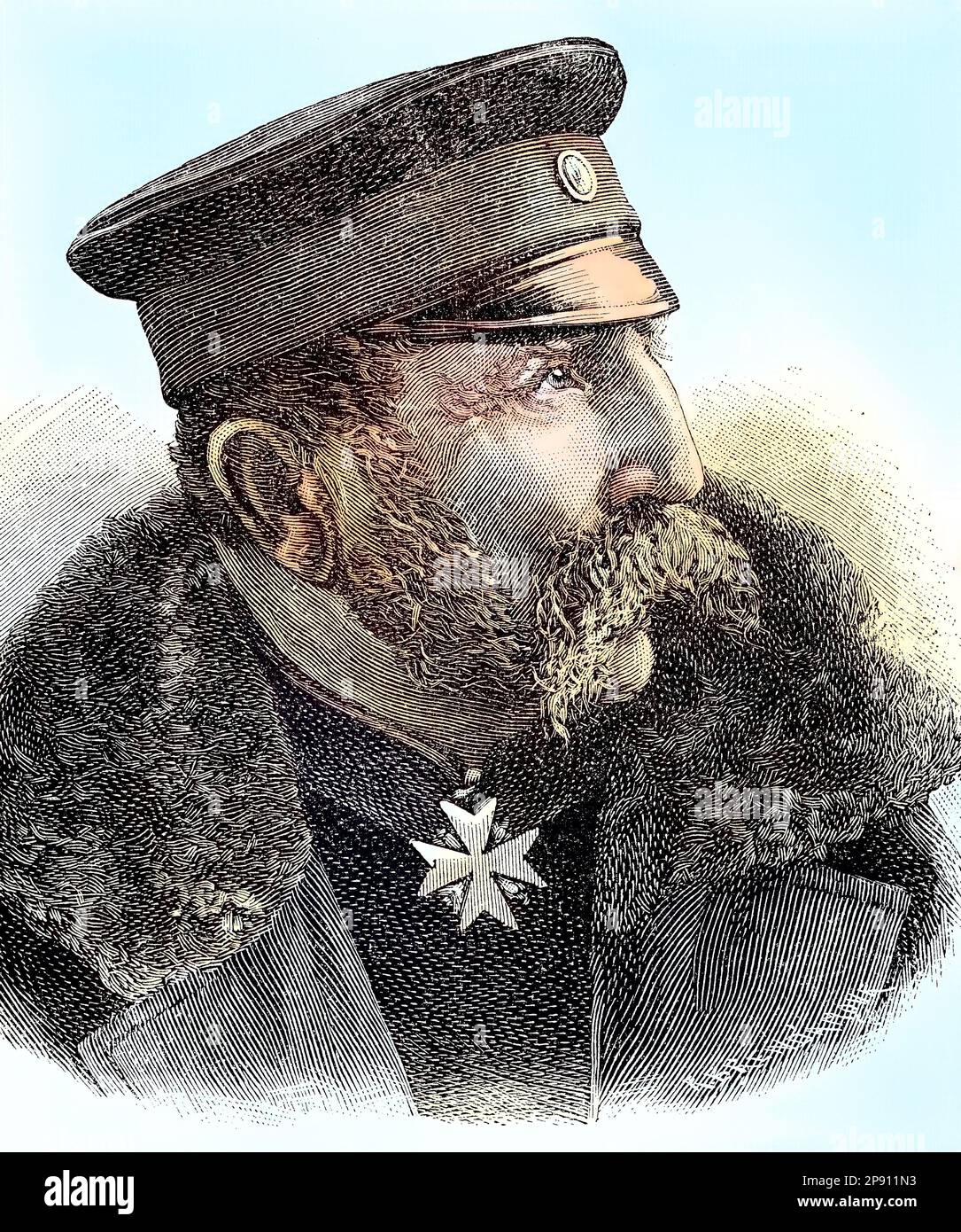 Hermann Heinrich Theodor von Tresckow (1. Maggio 1818 - 20. Aprile 1900) War ein Preußischer General der Infanterie, Deutsch-Französischer Krieg, 1870-1871, Historisch, digital restaurierte Reproduktion von einer Vorlage aus dem 19. Jahrhundert Foto Stock