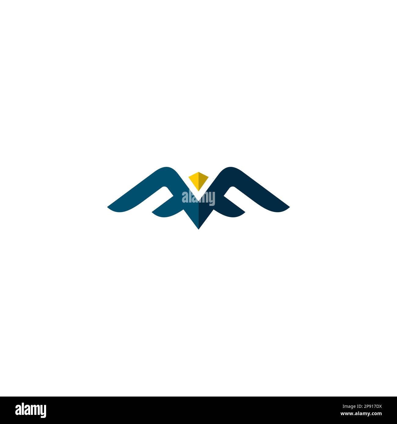 Logo FF Bird. Icona Fly Logo. Lettera FF Illustrazione Vettoriale