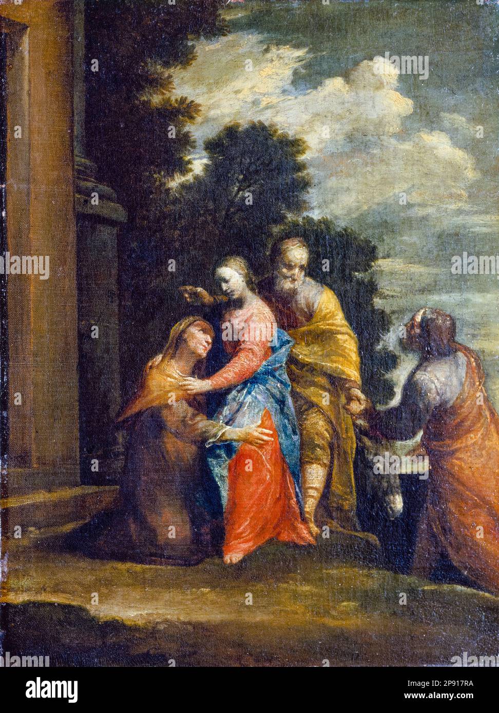 Giuseppe Maria Crespi, la Visitazione, pittura ad olio su tela, 1710-1720 Foto Stock