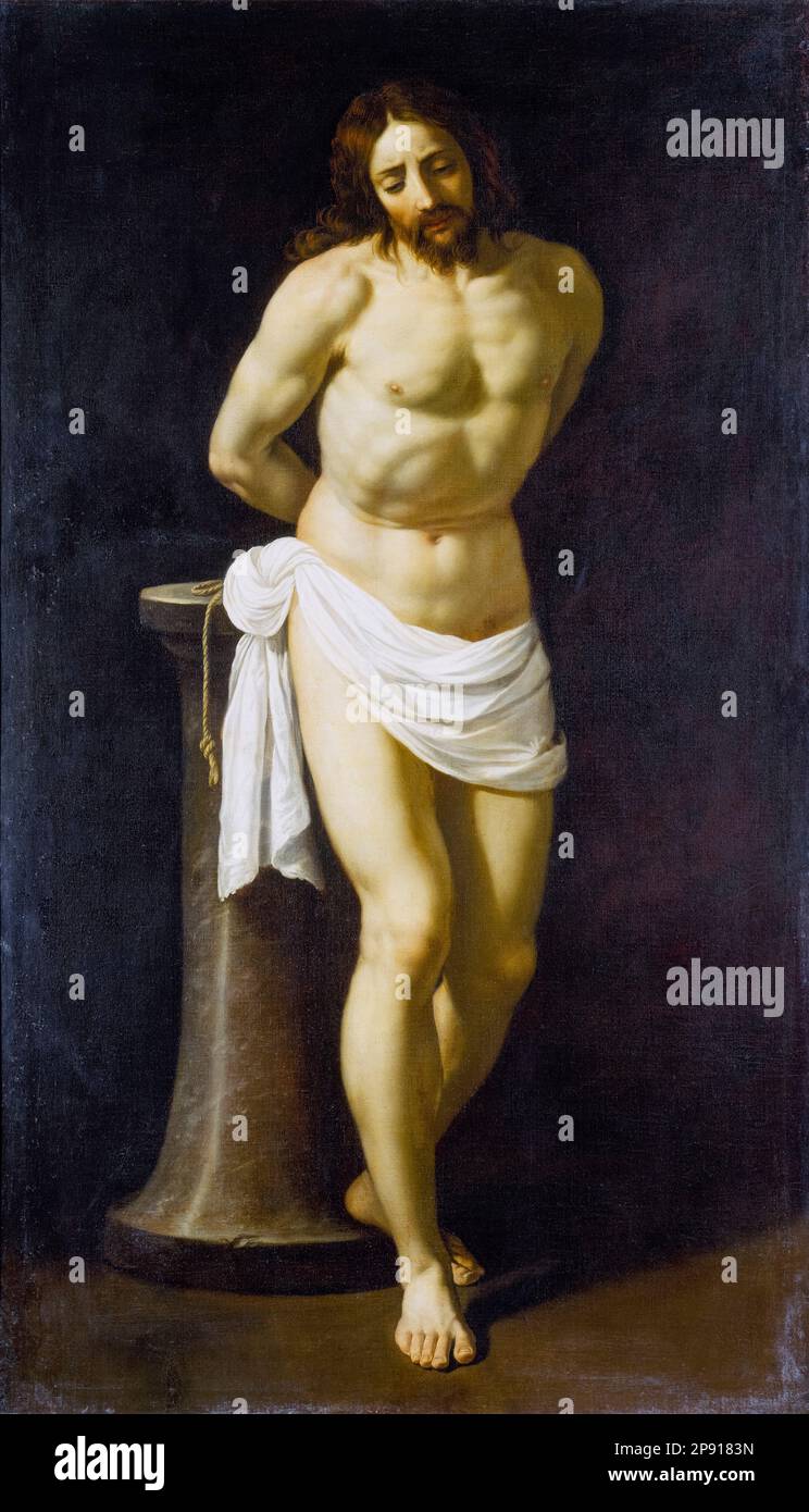 Cristo al pilastro dello scurtro, dipinto in olio su tela di Guido reni, circa 1604 Foto Stock Cristo al pilastro dello scurtro, dipinto in olio su tela di Guido reni, circa 1604 Foto Stock