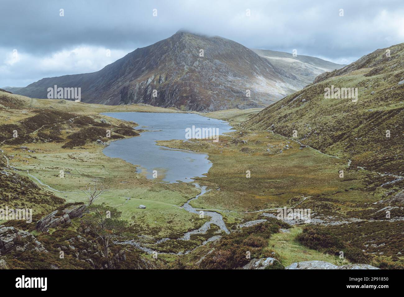 Ogwen Valley, Snowdonia, il Galles del Nord Foto Stock