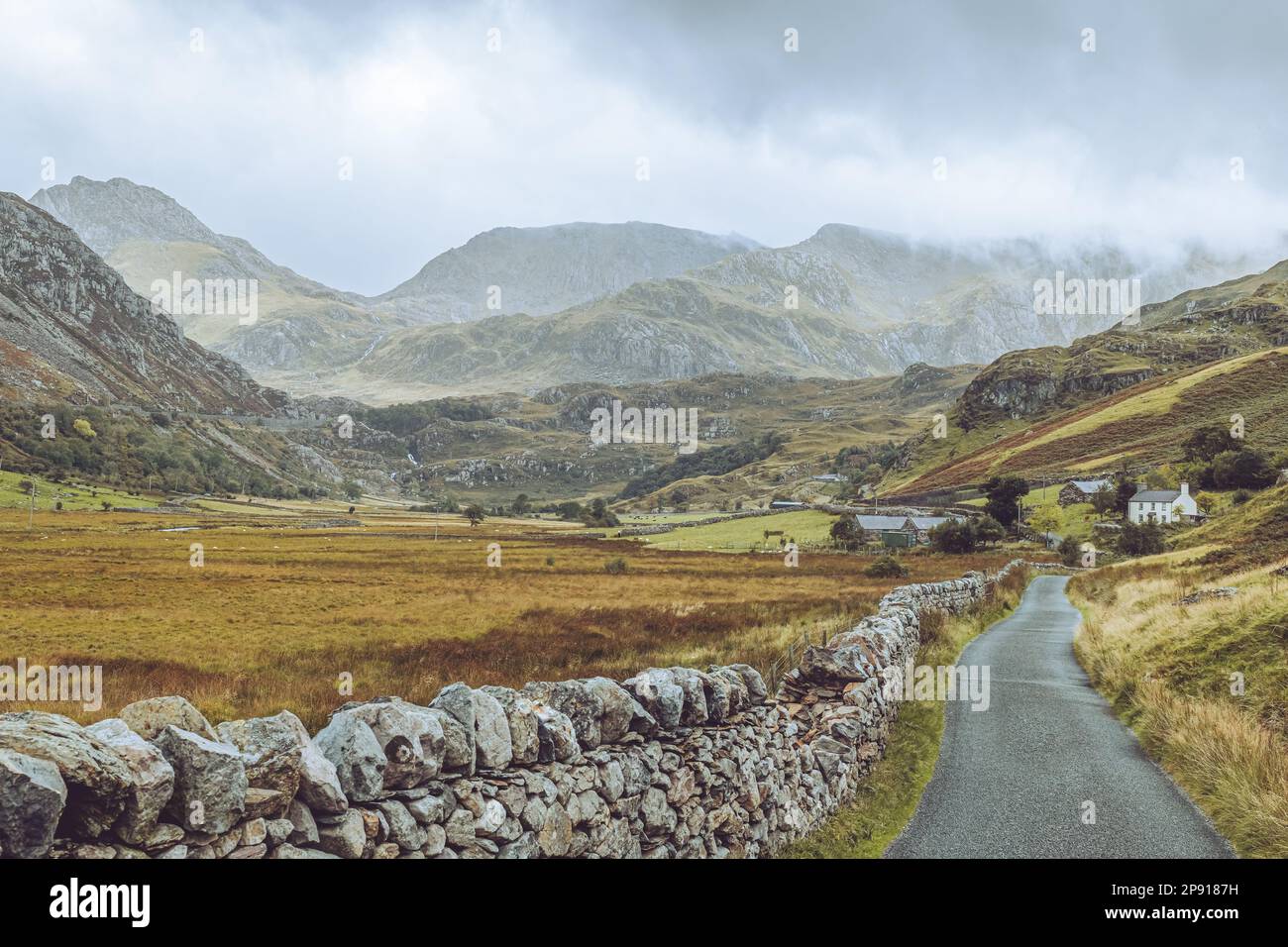 Ogwen Valley, Snowdonia, il Galles del Nord Foto Stock