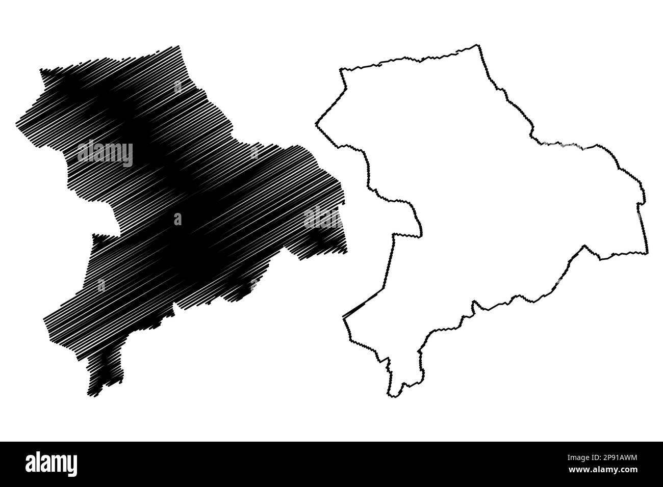 Vettore mappa londinese di Hackney (Regno Unito di Gran Bretagna e Irlanda del Nord, contea e regione Ceremonial Greater London, Inghilterra) illu Illustrazione Vettoriale