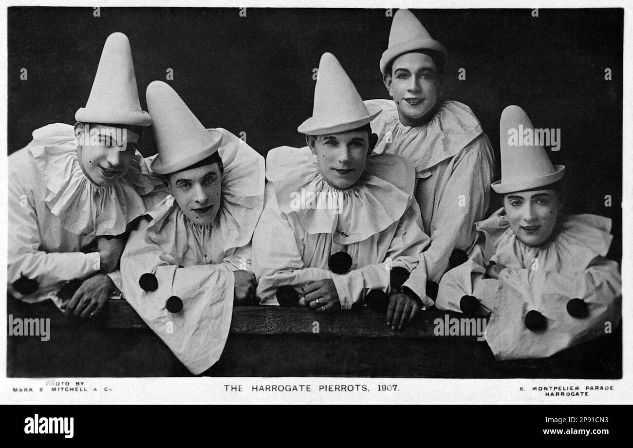 Harrogate Pierrots - Cartoline d'epoca - 1907 Foto Stock