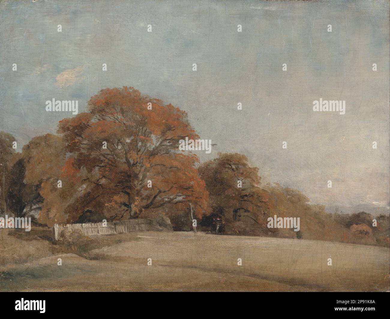Un paesaggio autunnale a Bergholt est tra il 1805 e il 1808 di John Constable Foto Stock