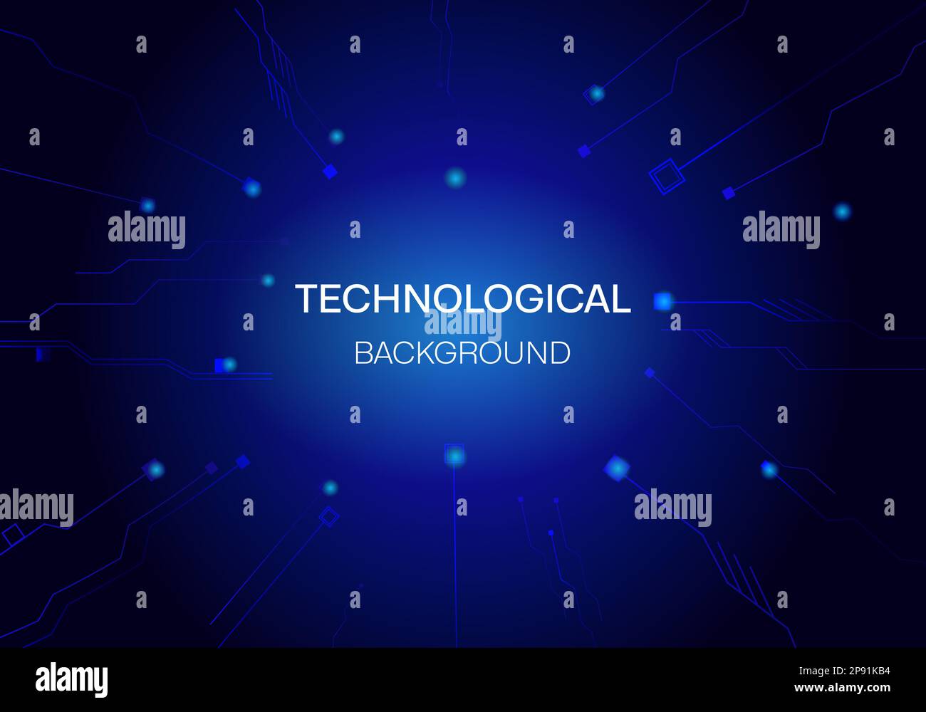 Concetto di tecnologia informatica quantistica, internet, scienza tecnologica background Illustrazione Vettoriale