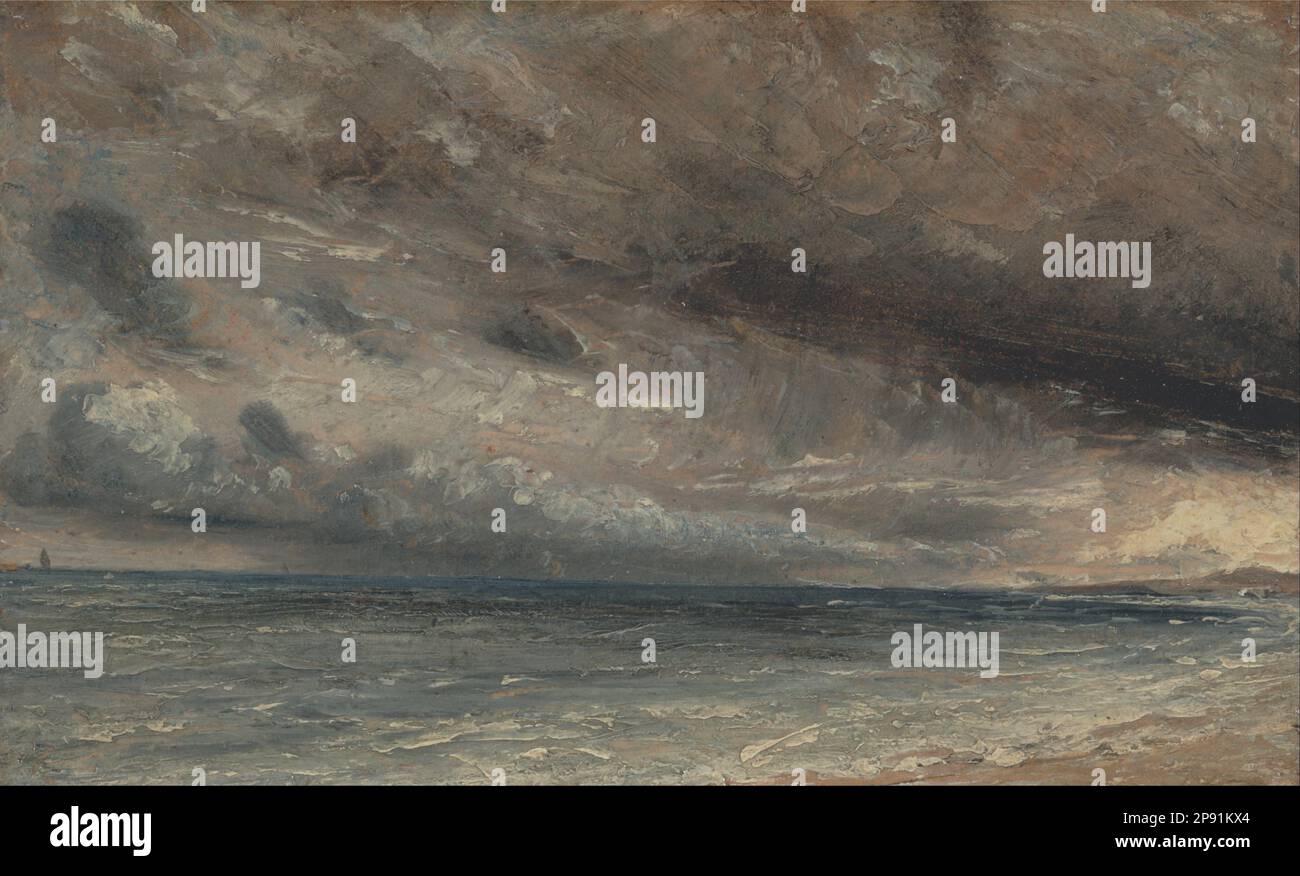 Stormy Sea, Brighton circa 1828 di John Constable Foto Stock