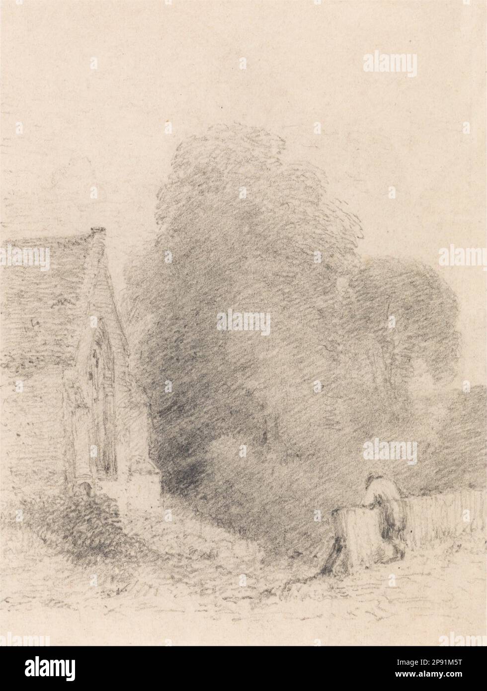 Wormingford Chiesa tra il 1813 e il 1815 da John Constable Foto Stock