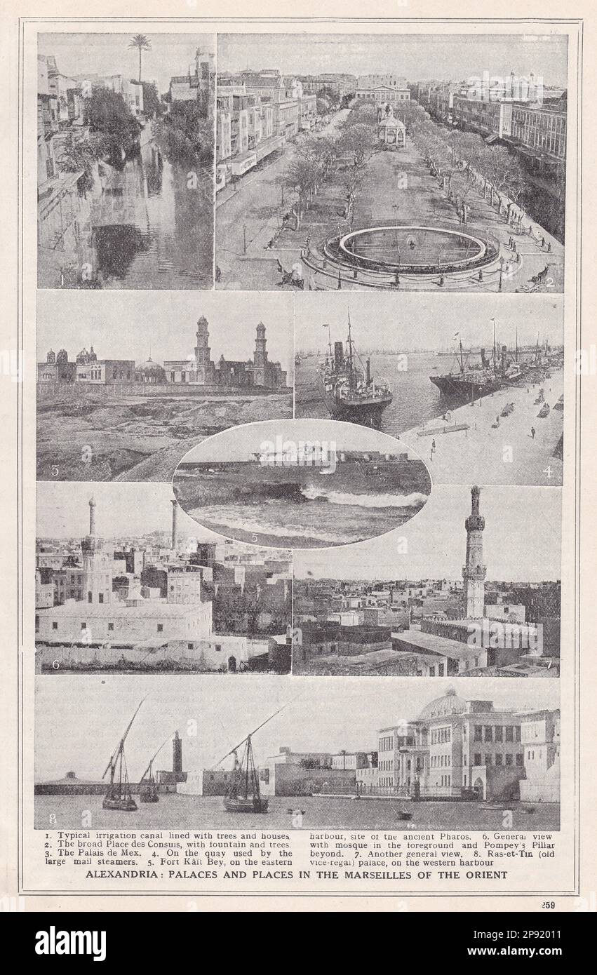 Alessandria - palazzi e luoghi a Marsiglia d'Oriente. Foto Stock