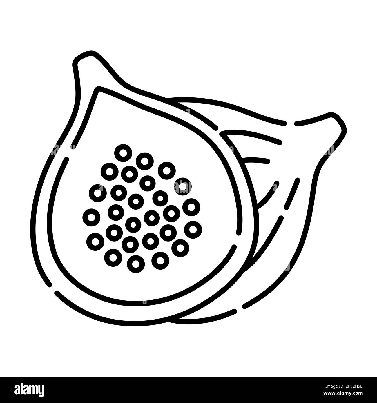 Fig. Illustrazione della linea vettoriale in bianco e nero Illustrazione Vettoriale