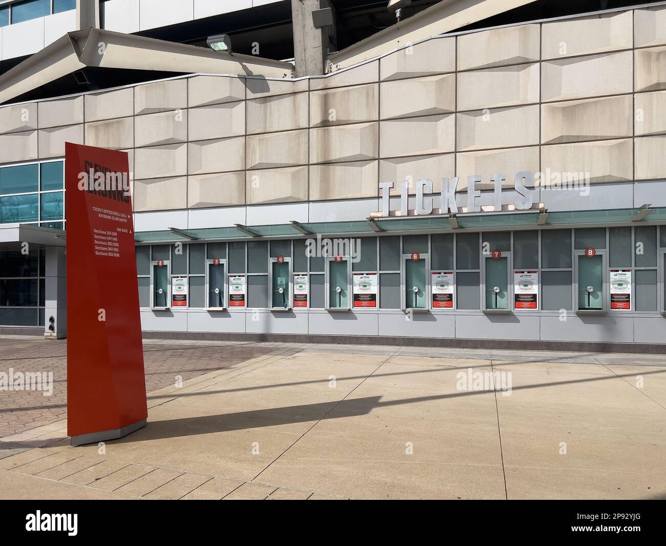 Il FirstEnergy Stadium ospita i Cleveland Browns dell'NFL e altri eventi sportivi e di intrattenimento. Foto Stock