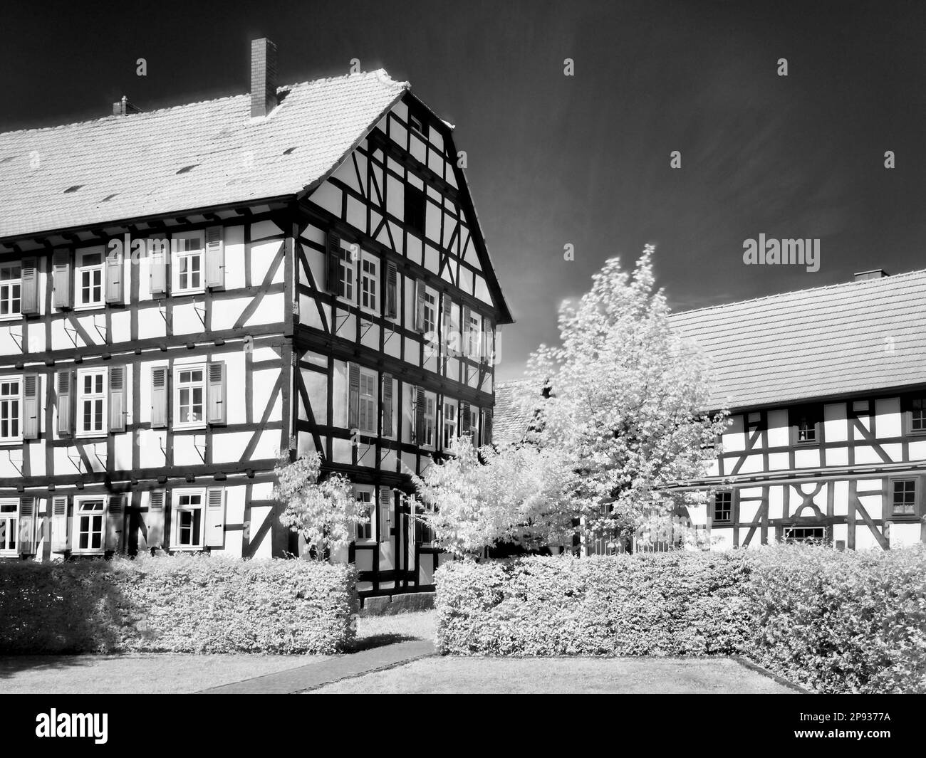 Europa, Germania, Assia, Assia centrale, Marburger Land, Neustadt/Hesse, centro storico con ERN-Tennen-Haus a Schmiedegasse Foto Stock