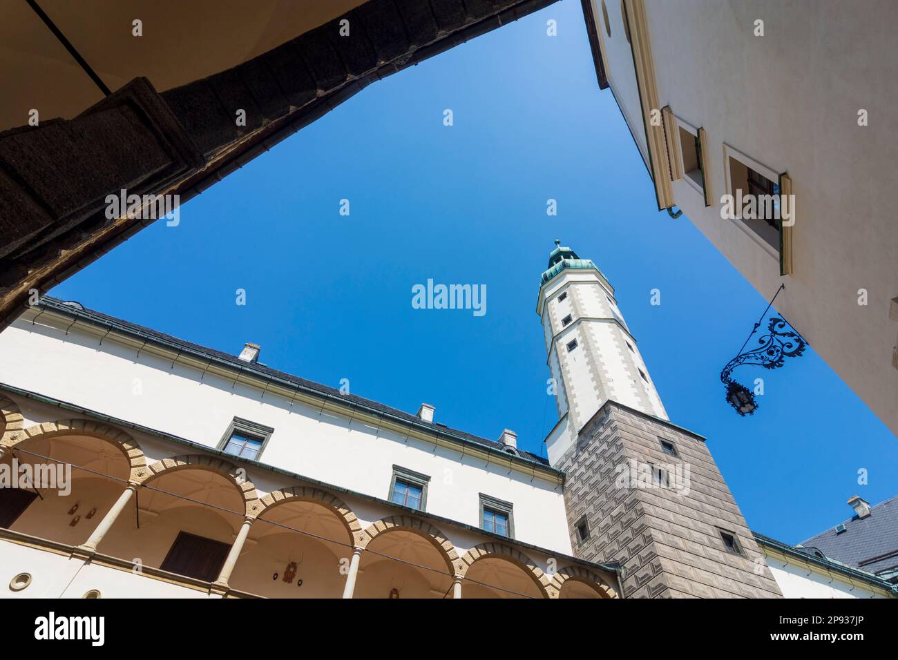 Bruntal (Freudenthal), Castello di Bruntal (Freudenthal) a Moravskoslezsky, Regione Moravo-Slesia, Regione Mährisch-schlesische, Ceco Foto Stock