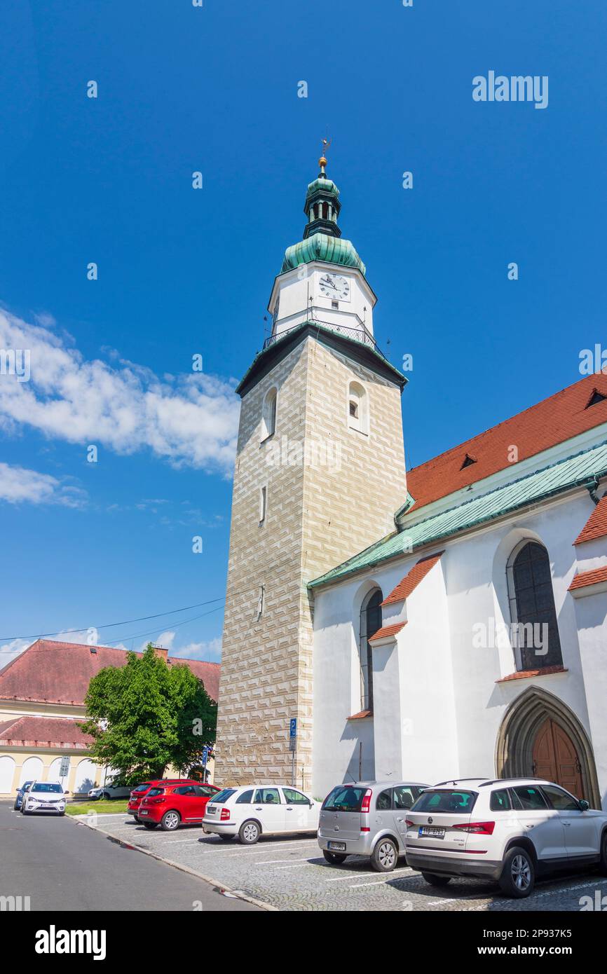 Bruntal (Freudenthal), Chiesa dell'Assunzione della Vergine Maria a Moravskoslezsky, Regione Moravo-Slesia, Regione Mährisch-schlesische, Repubblica Ceca Foto Stock