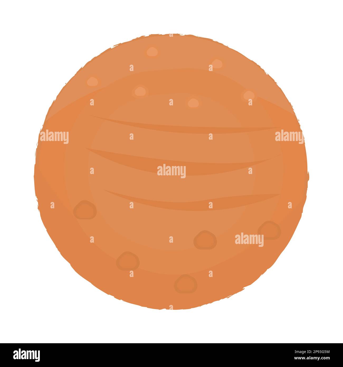 Pianeta arancione, semplice illustrazione monocromatica Illustrazione Vettoriale