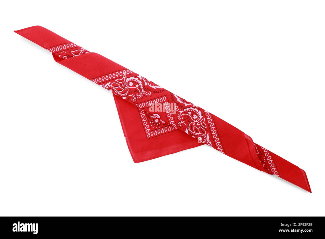 Vista dall'alto della bandana rossa con motivo paisley come sfondo Foto  stock - Alamy