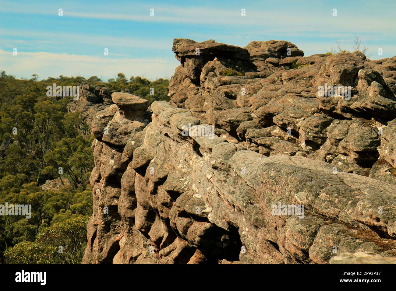 Victoria National Park Grampians Pinnacle Nerve Test, Australia Foto Stock