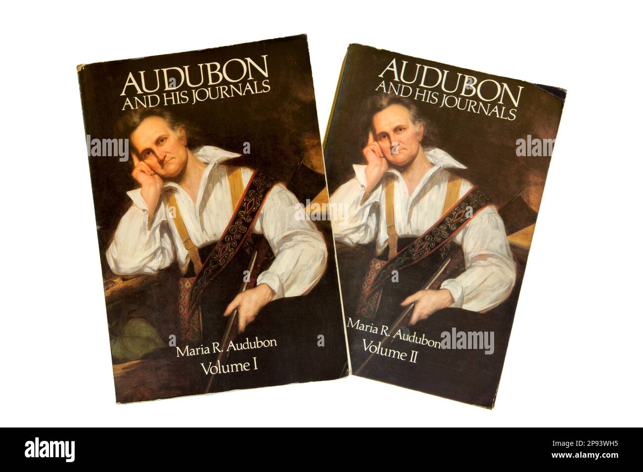 Copia cartacea di Audubon e dei suoi giornali volumi i e II a cura di Maria R. Audubon. Foto Stock