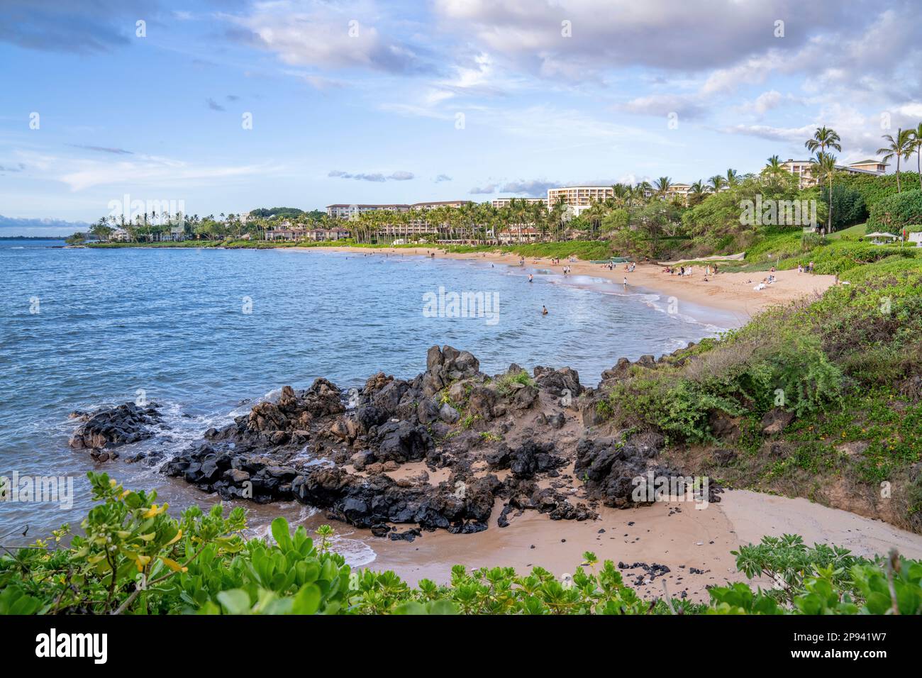 Wailea Beach, Maui, Hawaii, Stati Uniti, Polinesia, Oceania Foto Stock