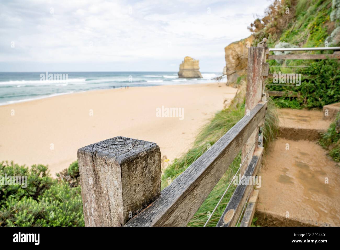 Vista di Gibson Beach da Gibson Steps, Great Ocean Road, Victoria, Australia Foto Stock