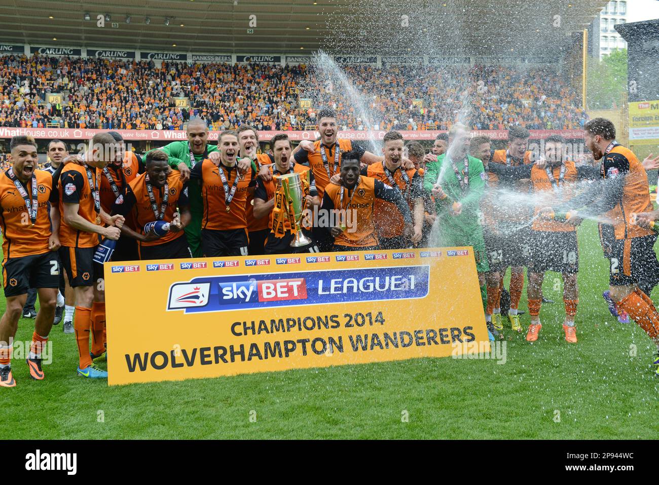 Sky Bet League One campione Wolverhampton Wanderers / Carlisle United 04/05/2014 Foto Stock