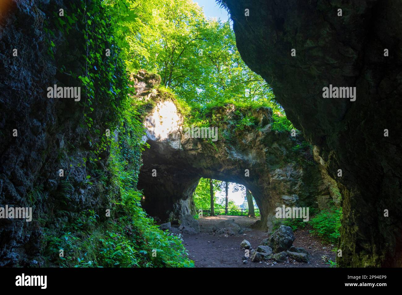 Stramberk (Stramberg), grotta di Sipka a Moravskoslezsky, regione moravo-silesiana, regione di Mährisch-schlesische, Repubblica Ceca Foto Stock